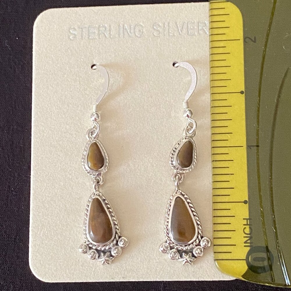 Earrings,  Southwest Style, 925 sterling silver.